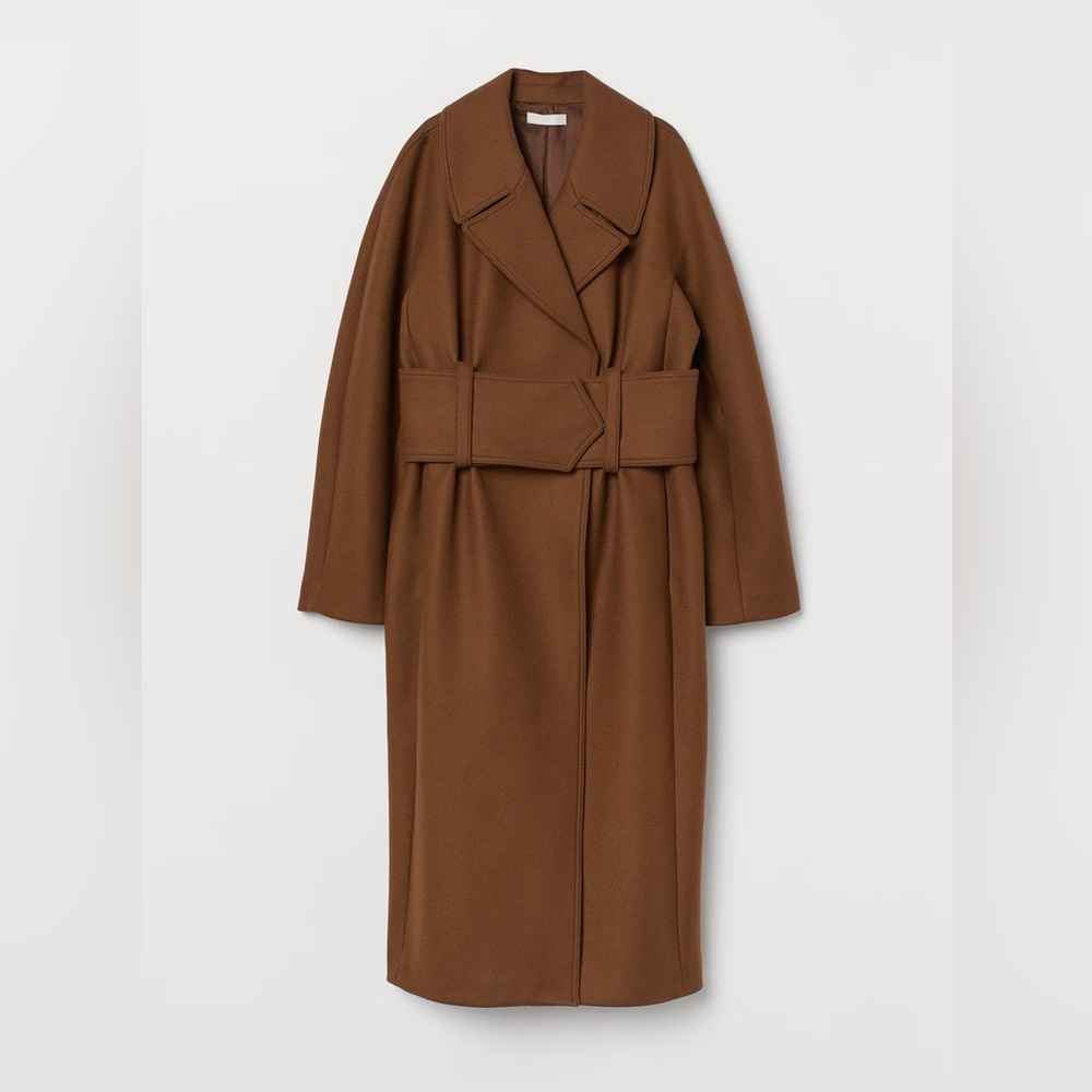 Oversized wool blend coat